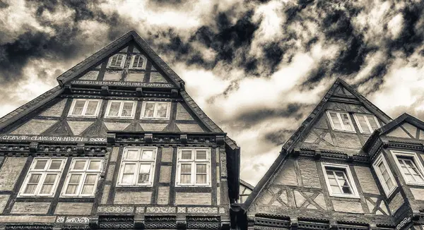 Celle Bunte Gebäude Der Innenstadt Einem Sonnigen Tag — Stockfoto