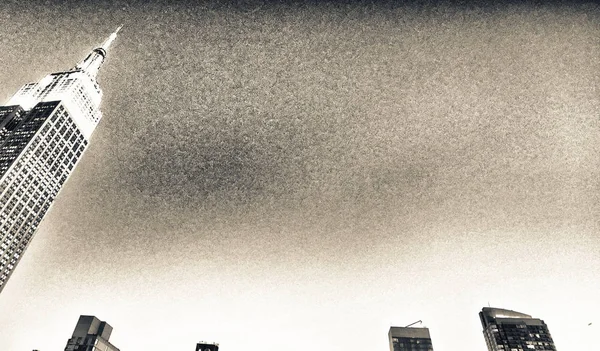 Wolkenkrabbers Van New York City Bij Zonsondergang — Stockfoto