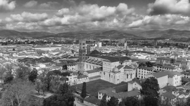 Lucca binaların, Tuscany havadan görünümü.