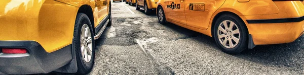 New York City Sokaklarında Abd Sarı Taksileri — Stok fotoğraf