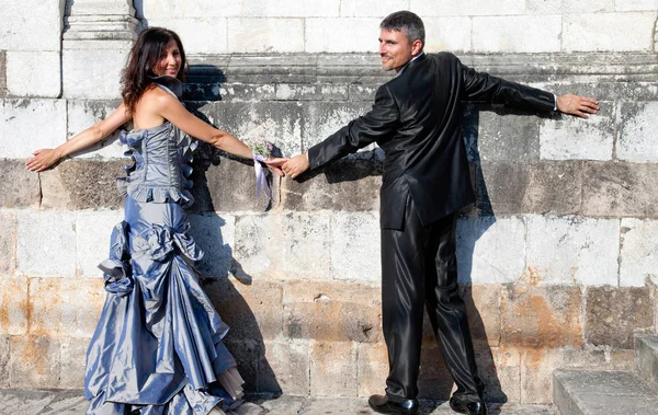 Weddings Moments Italy Happy Man Woman — Stock Photo, Image