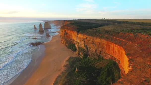 Maravillosa Vista Apóstoles Victoria Australia Vídeo — Vídeos de Stock