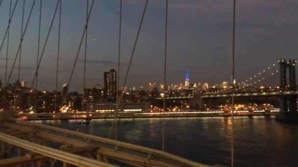 Famosa Ponte Brooklyn Nova York Eua — Vídeo de Stock