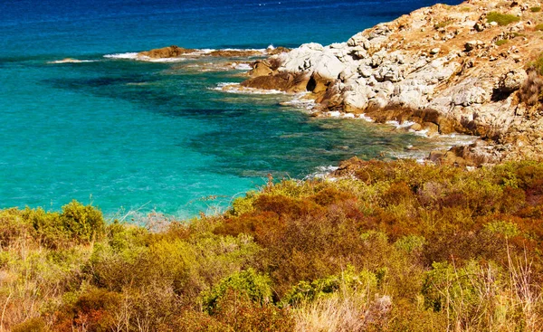 Colori Meravigliosi Del Mare Corsica Francia — Foto Stock