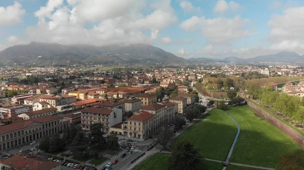 Veduta Aerea Panoramica Lucca Città Medievale Della Toscana — Foto Stock