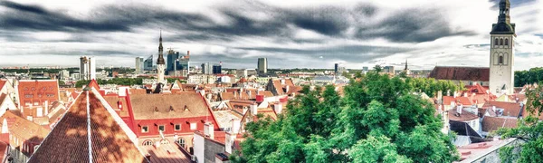 Вид Таллинна Воздуха Тоомпеа Эстония — стоковое фото