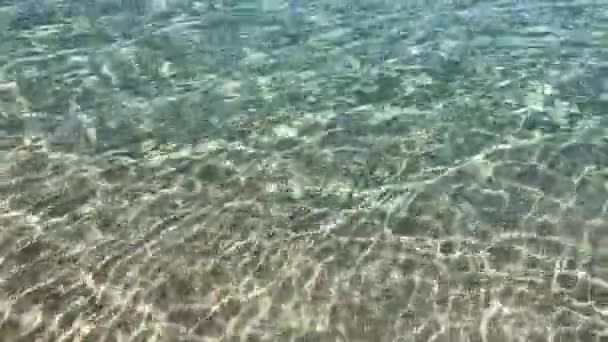 Чисте Море Вода Пульсація Сонячний День — стокове відео