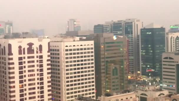 Abu Dhabi Downtown Skyline Uniated Emiraty Arabskie Wideo — Wideo stockowe