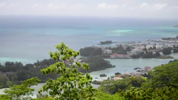 在塞舌尔群岛的马埃岛全景 — 图库视频影像