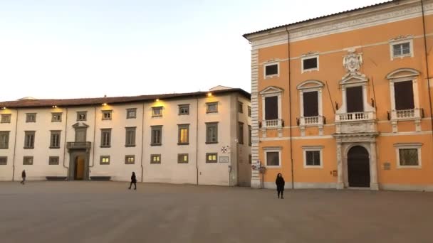 Napowietrznych Panoramiczne Ptaka Rycerzy Square Piza Włochy Wideo — Wideo stockowe