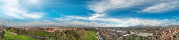 Lucca Antike Stadt Der Toskana Aus Der Luft — Stockfoto