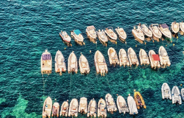 Docked Boats Aerial View — Stock Photo, Image