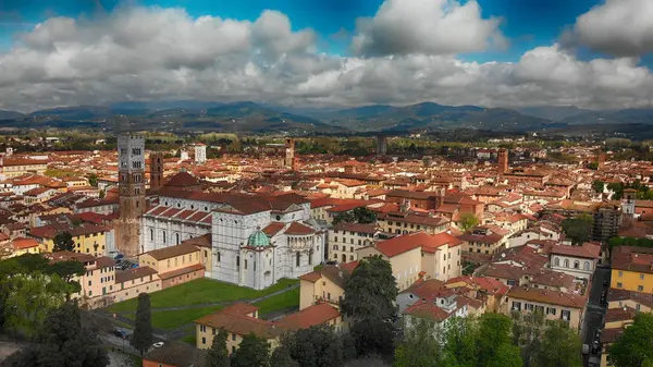 Aerial View Lucca Buildings Tuscany — Stock Photo, Image