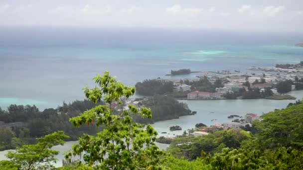 Vista Panorámica Montaña Mahe Archipiélago Las Seychelles — Vídeos de Stock