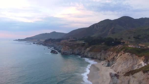 Big Sur Niesamowite Wybrzeża California Stany Zjednoczone Ameryki Wideo — Wideo stockowe