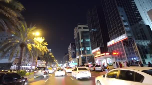 从移动的汽车 阿联酋 视频的迪拜滨海摩天大楼的看法 — 图库视频影像