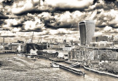 Londra manzarası Nehri Thames, İngiltere.