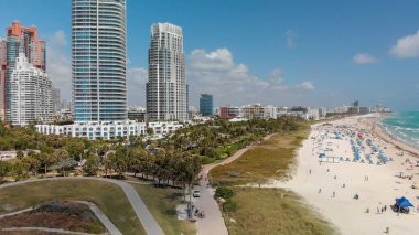 South Beach, Miami havadan görünümü.
