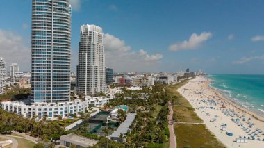 South Beach, Miami havadan görünümü.