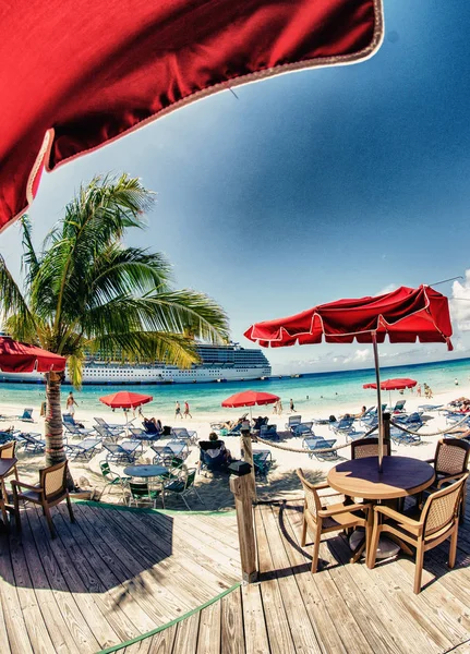加勒比美丽沙滩上的色彩 — 图库照片
