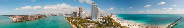 South Pointe Park Miami Beach Buildings Beach Aerial View — Stock Photo, Image