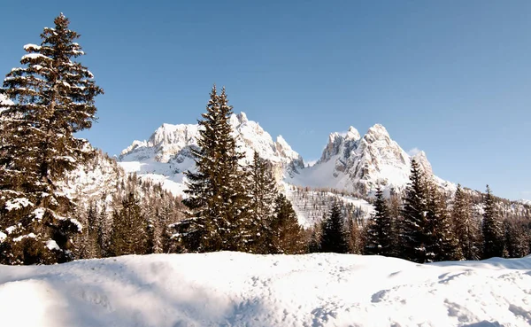 Cold Winter in the Heart of Dolomites, Veneto, Northern Italy