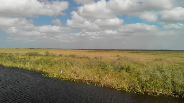 Luchtfoto Van Everglades Landschap Florida — Stockfoto