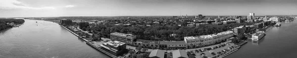 Vista Aérea Panorámica Del Horizonte Savannah Hermoso Día Georgia — Foto de Stock