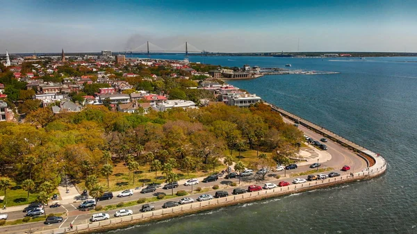 Aerial View Charleston Cityscape River South Carolina — Stock Photo, Image