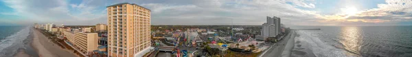 Panoramiczny Widok Myrtle Plaży Zachodzie Słońca — Zdjęcie stockowe