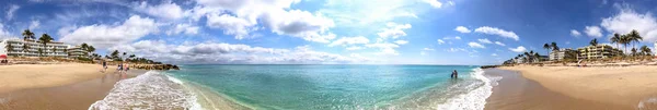 Panoramablick Auf Den Palmenstrand Meer Florida — Stockfoto