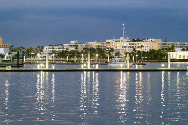 Night Skyline West Palm Beach Florida — Stock Photo, Image