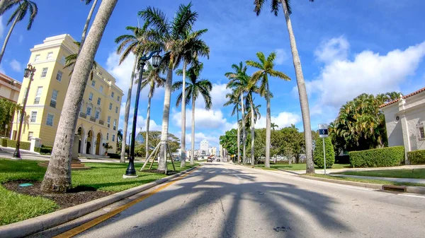 Palm Beach April 2018 Trafik Längs Stadens Gator Palm Beach — Stockfoto