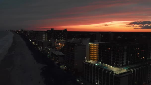 Панорамний Вид Myrtle Beach Заході Сонця — стокове відео