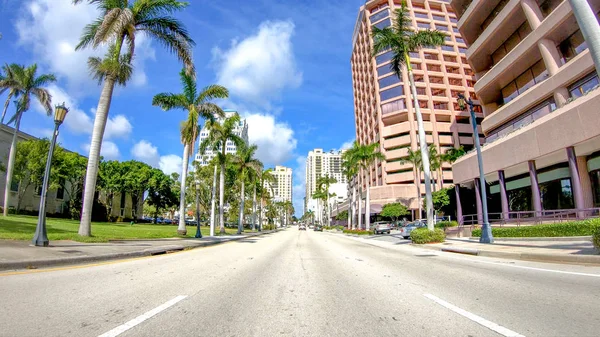Palm Beach Aprile 2018 Traffico Lungo Strade Della Città Palm — Foto Stock