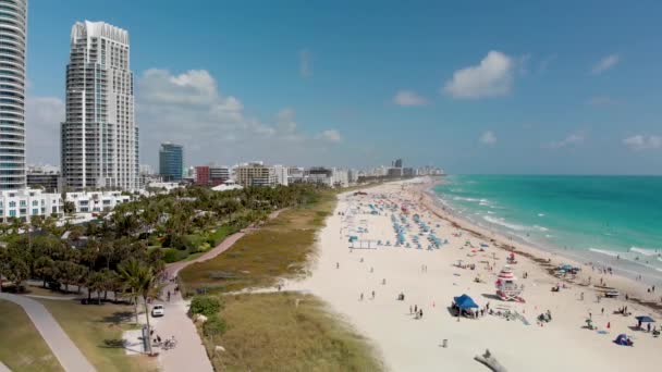 South Pointe Park In Miami Beach Buildings Along The Beach Aerial View