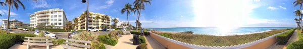 Πανοραμική Άποψη Της Νότιο Ωκεανό Λεωφόρο Στο Palm Beach Φλώριδα — Φωτογραφία Αρχείου
