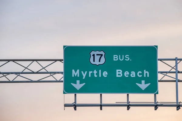 Myrtle Beach Sinal Entrada Interestadual — Fotografia de Stock