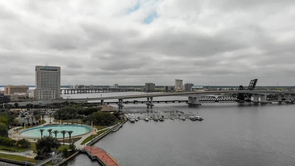 Vista Aérea Jacksonville Día Nublado Florida — Foto de Stock