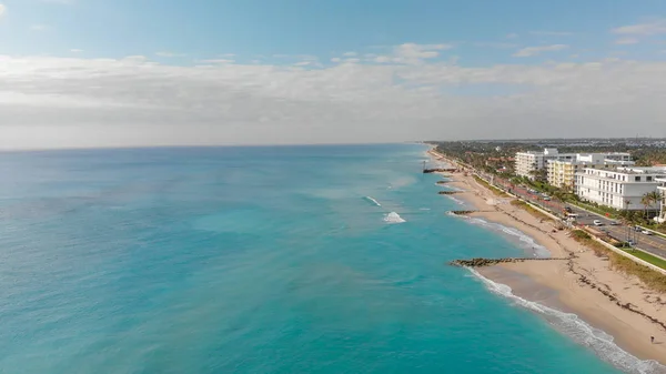 Hermosa Vista Aérea Costa Palm Beach Florida — Foto de Stock