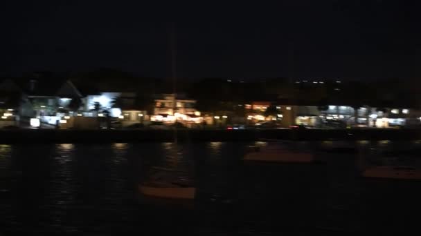 Ночной Вид Горизонт Святого Августина Флорида Сша Видео — стоковое видео