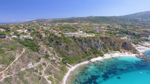 Capo Vaticano Kalabria Włochy Niesamowite Panoramiczny Widok Lotu Ptaka Wybrzeża — Wideo stockowe