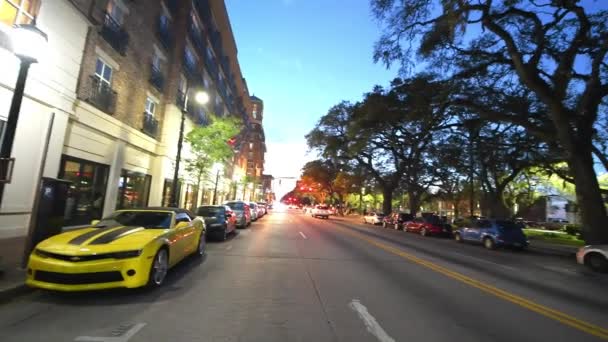 Calle Savannah Georgia Vídeo — Vídeo de stock