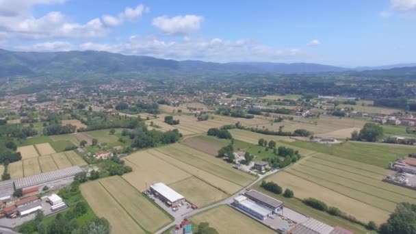 Vista aérea del campo de Lucca, Toscana — Vídeos de Stock
