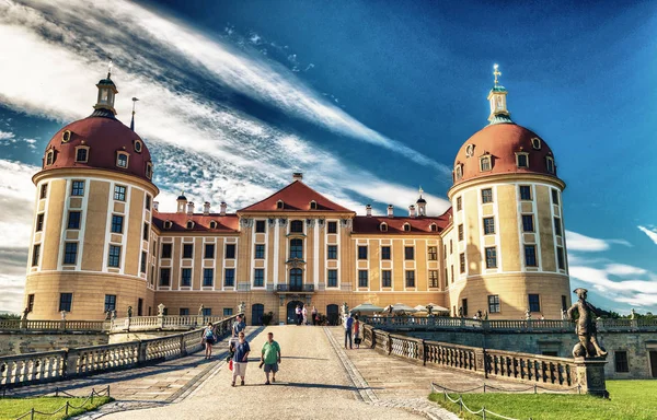 Moritzburg Germany July 2016 Tourists Visit City Castle Major Attraction — Stock Photo, Image