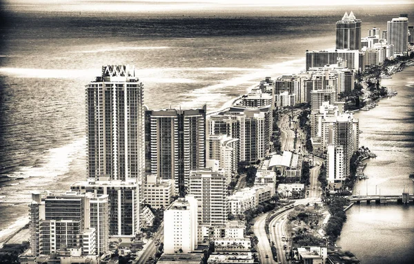 Vista Aérea Del Horizonte Edificios Miami Beach — Foto de Stock