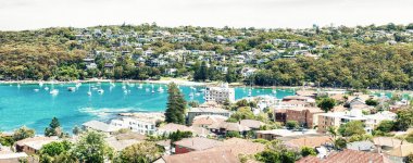 Günbatımı erkekçe kıyı şeridi, Sydney üzerinde.