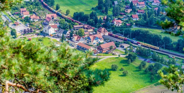 Bastei Park Deutschland Juli 2016 Atemberaubender Stadtblick Vom Bastei Park — Stockfoto