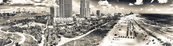 Plaży South Pointe Miami Beach Florda Lotu Ptaka — Zdjęcie stockowe
