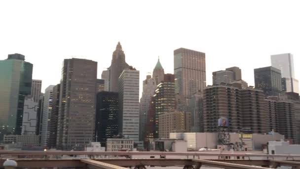 Manhattan Panoramautsikt Över Antenn Skyline Nyc Usa — Stockvideo